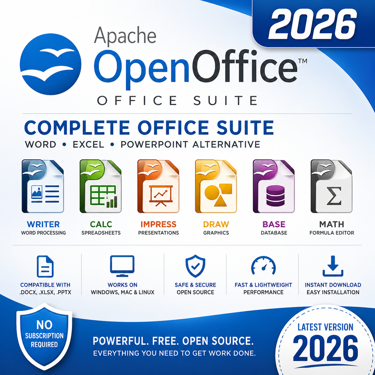 Open Office Home and Student 2026 - Office Software Suite for Windows ...