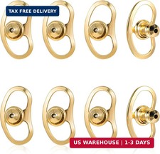 8PCS Earring Backs Lifters - Secure Locking Backings for Heavy Earrings, Anti-Dr