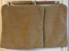 TWO Pottery Barn 20x20 Pillow Covers Beige Neutral Tan Knit