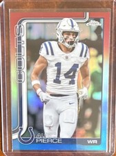 Topps chrome NFL 2025 Alec Pierce red white blue Set #209 Indianapolis Colts 