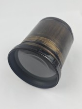 Antique Bausch  Lomb Brass Optical Lens 10" E.F. Brass body Projector lens