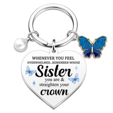 Sisters Gifts from Sister Keychain Funny Gifts for Sister Teen Girl Gift Trendy