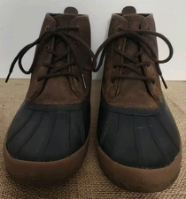 Sperry Top Sider Memory Foam Leather And Rubber Boots Size 9.5