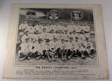 Original 1914 Boston Braves World Series Champions Broadside (12 x 15