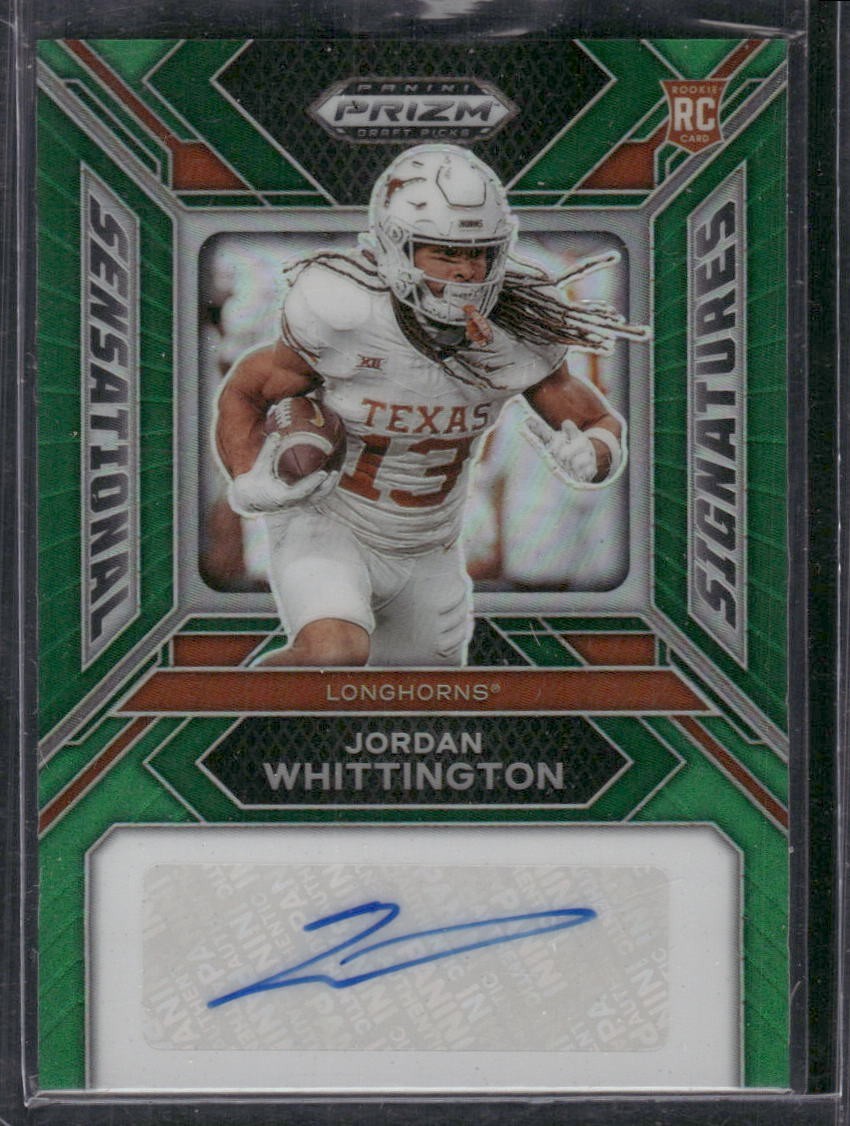 Jordan Whittington Panini Prizm Draft Picks Sensational Signatures #SSJWN Green