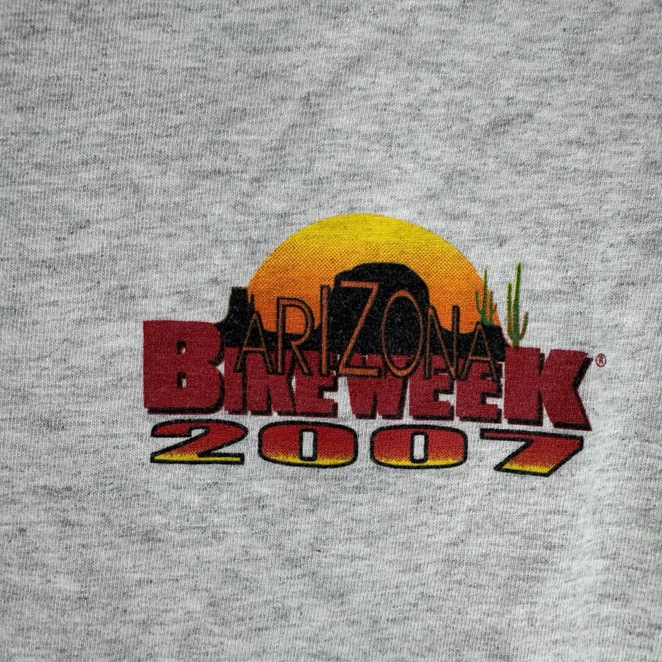 Camisa Arizona Bike Week Para Hombres Mediana 2007 Biker Event Manga Larga Y2K Grunge Foto 3 de 4
