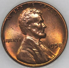 1958-P Wheat Cent with Select Natural Toning As Shown [SN01]