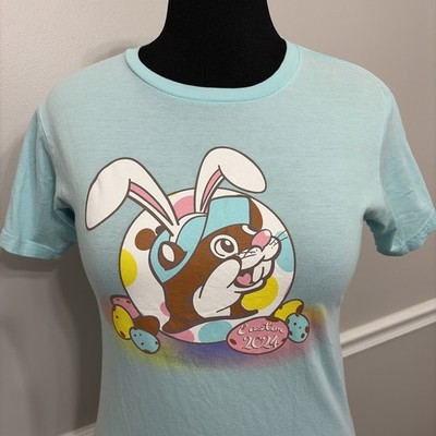Buc-ee's Easter T-Shirt Women's Size Small Multicolor Short Sleeve Bunny Tee