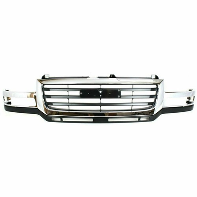 #ad Front Grille Chrome Black 25003500HD fits 2003 2004 2005 2006 GMC Sierra $296.36