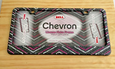 Chevron License Plate Frame Pink White Black Gems Stones Sparkle