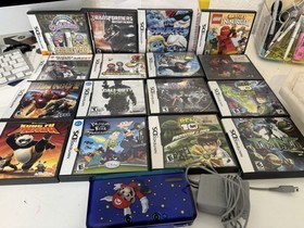 Nintendo 3DS Super Mario Design Wi-Fi Console Bundle w/ Games & AC Adapter