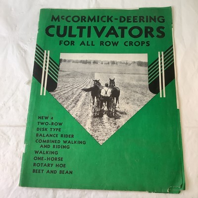 IH McCormick-Deering Walking and Riding Cultivators Horses Drawn Draft Brochure