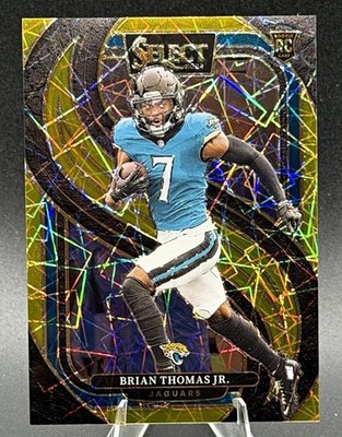 Panini Select 2024 Brian Thomas Jr. Premier Level Gold Prizm RC /10 #143