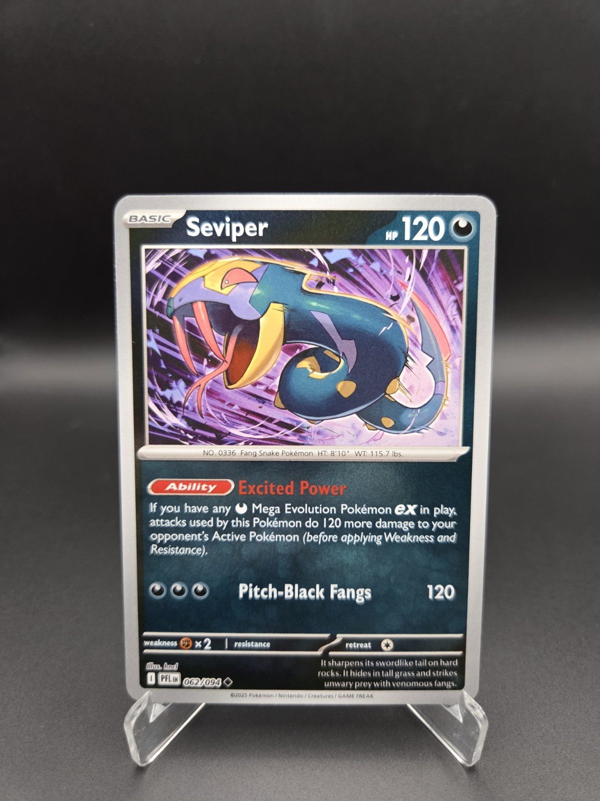 Seviper 062/094 Me02: Phantasmal Flames Reverse Holo