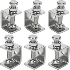 6 Pack Stainless Steel C Clamp - 1-3/16 Inch Small C Clamp Set, Heavy Duty Metal