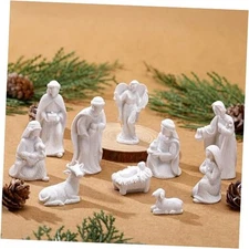  10 Pcs Christmas Nativity Set Mini Resin Nativity Figurines Set Nativity 