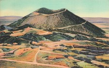 Postal de colección volcán extinto Monte Capulin de Nuevo México