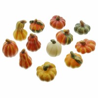 KüRbis Deko Terracotta KüRbisse Set Herbst Halloween Dekoration 12 StüCk 4-8 Cm
