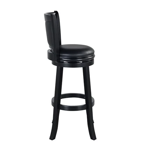 Augusta Extra Tall Swivel Bar Stool Black Faux Leather Kitchen Seating 80 Cha... - Image 4 of 4