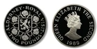 1989 Alderney Large Proof Silver 2 pounds Royal Visit