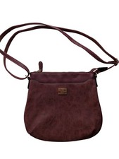 Borsa a tracolla David Jones donna bordeaux ecopelle fodera floreale