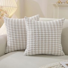 Decorative Throw Pillow Covers 18x18 Inch Set of 18" x 18" Pack of 2 Khaki