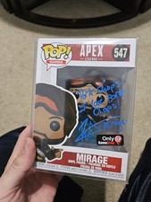 Funko Pop: Signed Apex Legends Mirage 547 Roger Craig Smith Nice See Pics