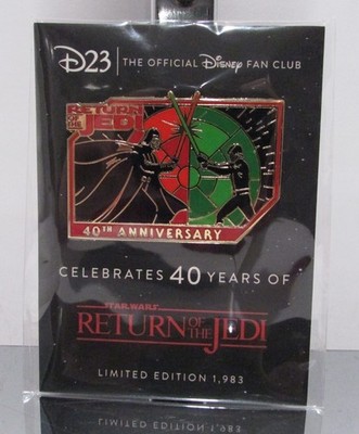 Disney D23 Star Wars Return of the Jedi Vader & Luke Pin LE 1983 40th Anniv
