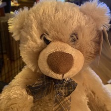 First and Main 1895 Regis Cuddly Soft 14 Tan Bear With Tag Vintage Needs love