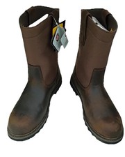 Skechers Longrider Highland Hill Brown Steel Safety Toe Work Boots Men 10.5 New