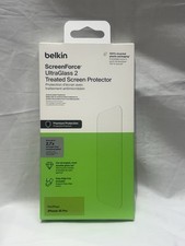 Belkin ScreenForce UltraGlass 2 Screen Protector for iPhone 17/16 Pro, 25X St...