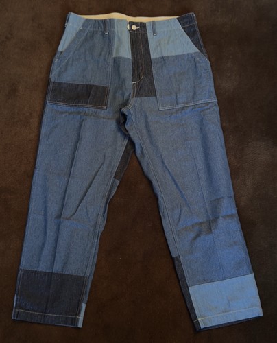Men’s Engineered Garments Denim Patchwork Pants Sz Large
