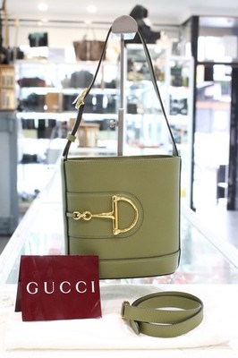 Gucci 73 Small Green Leather Bucket Bag **RP$3600 | eBay
