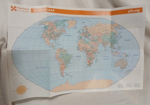 Partners in Health World Map Where We Work and Why 2009 MA US Humanitarian Group