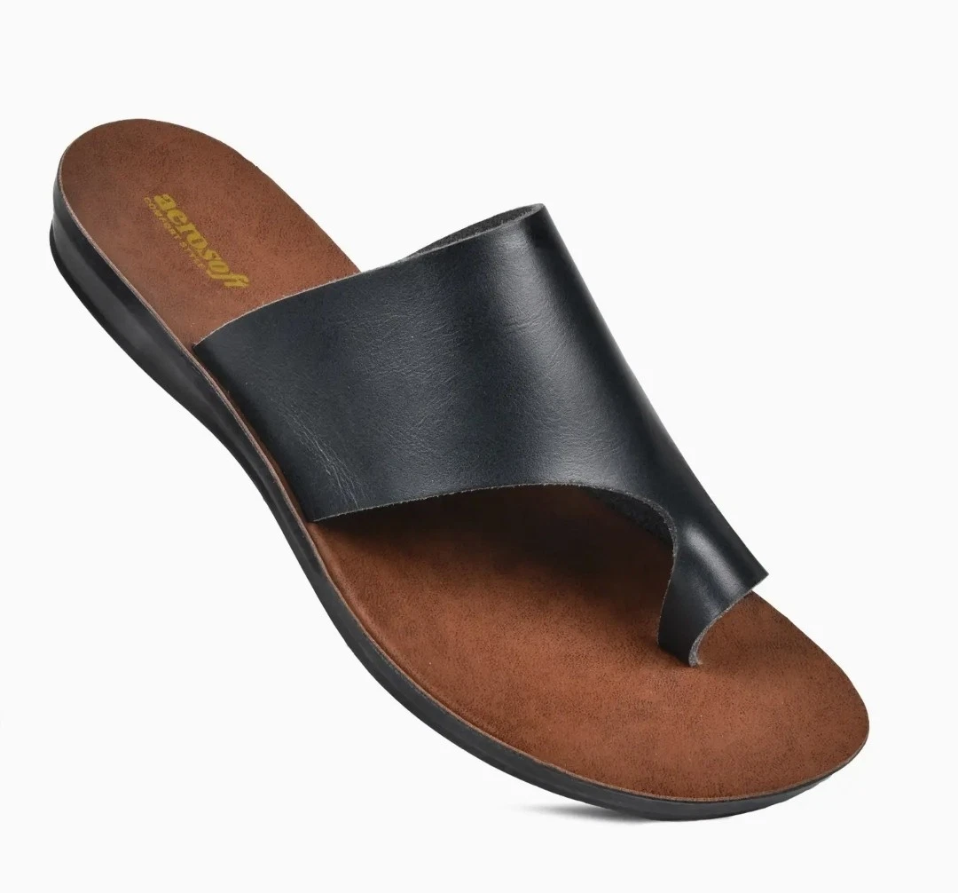 Aerosoft - Daffodil Bunion Black Sandals For Wome. Size 10