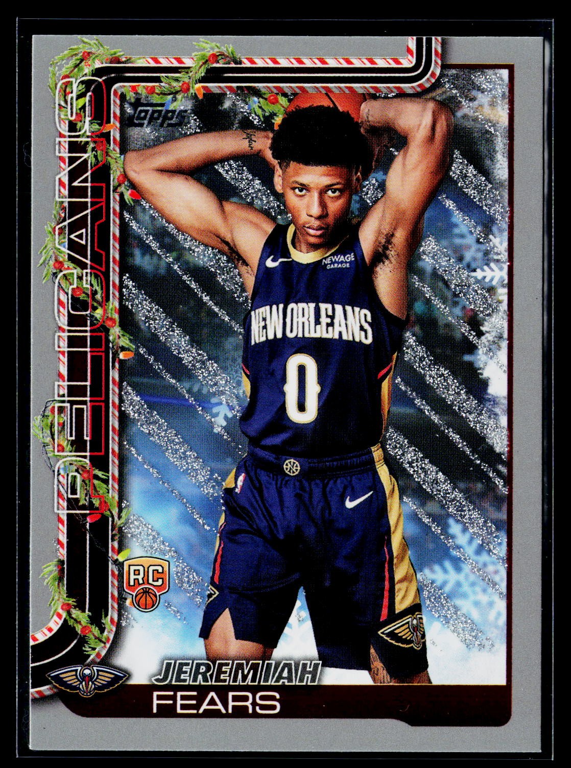 2025-26 Topps Holiday #H167 Jeremiah Fears Glitter Holiday