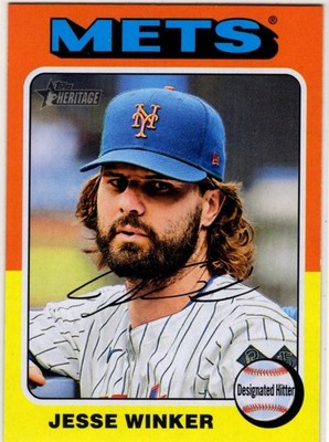 2024 Topps Heritage Baseball Jesse Winker No. 600 New York Mets