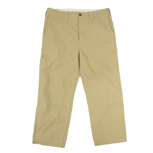[3] VISVIM Leaguers Chino Pants Sinch Back Trousers Cotton Beige