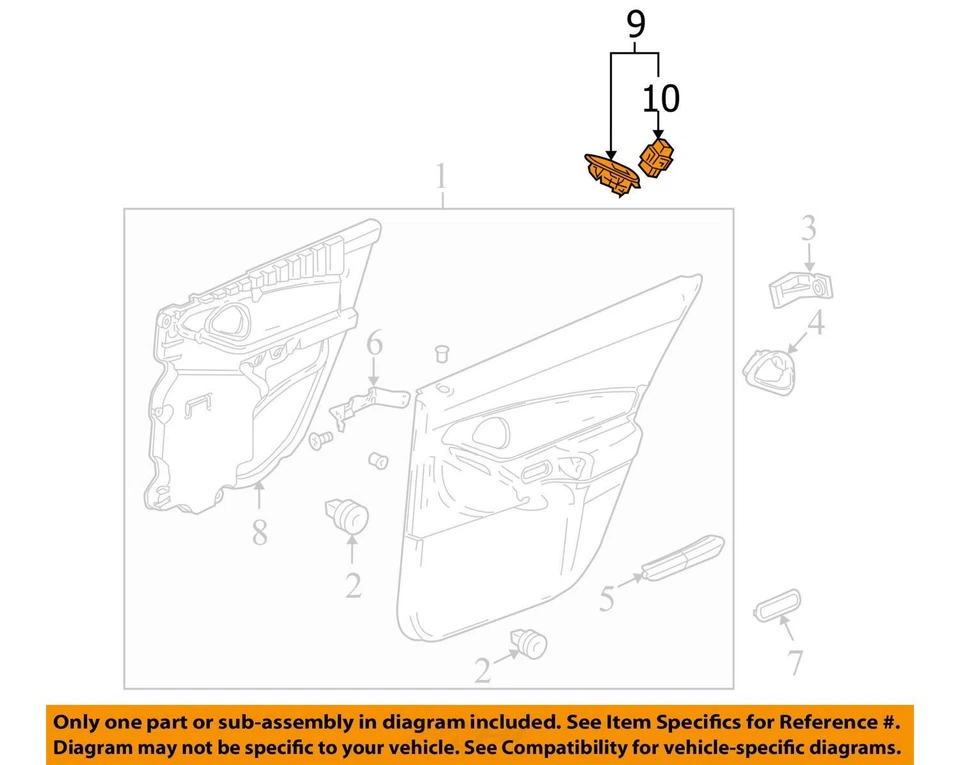 SE ADAPTA A CHEVROLET MALIBU 2006-2008 BISEL SI WDO SW *METAL 10395724 - NUEVO OEM Foto 3 de 4