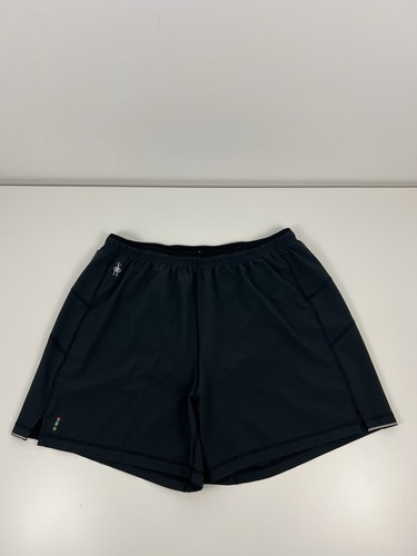 Smartwool Merino Sport Lined 5" Shorts Mens Size M Medium Black Wool Blend EUC
