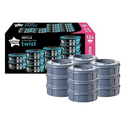 Recharge Conteneur À Couches Tommee Tippee 85101001 Paquet De 12 Pièces - Photo 1/2