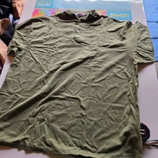 Jerzees Mens 2XL Olive Green Polo Shirt Short Sleeve Cotton Blend Made in USA