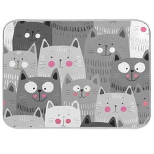 Moudou Cat Dish Drying Mat Absorbent Heat Resistant Reversible Dish Mat for Kitc
