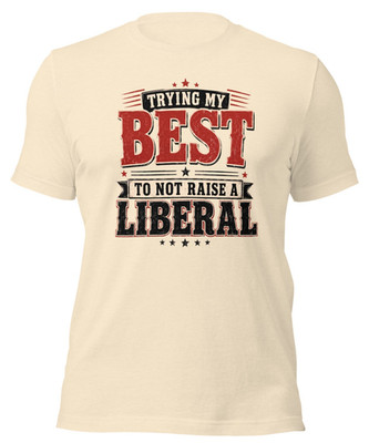 Trying My Best To Not Raise A Liberal Shirt Bella Canvas 3001 Conservative Tee