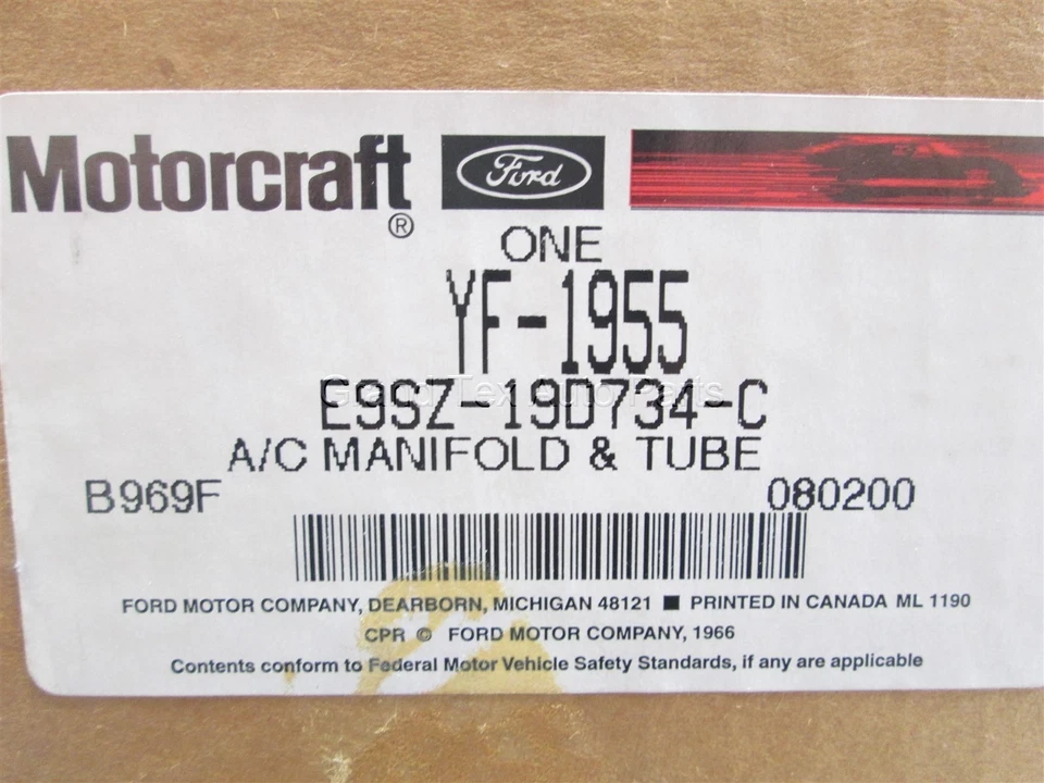 NUEVO Colector y tubo de aire acondicionado Motorcraft YF-1955 Ford Thunderbird Mercury Cougar 89-93 Foto 2 de 4