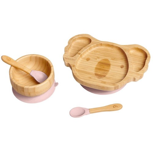 beaubaby® Koala & Classic - Bamboo Suction Plate & Bowl, Baby Weaning Bundle