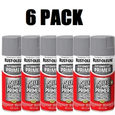 Rustoleum Self Etching Primer (6 - Spray Cans) 12 oz Formula Stops Rust Aerosol.