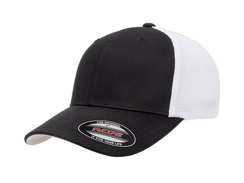 Flexfit 6511 Trucker Mesh Baseball Cap Plain Blank Hat Curved Visor Flex Fit - Picture 15 of 26