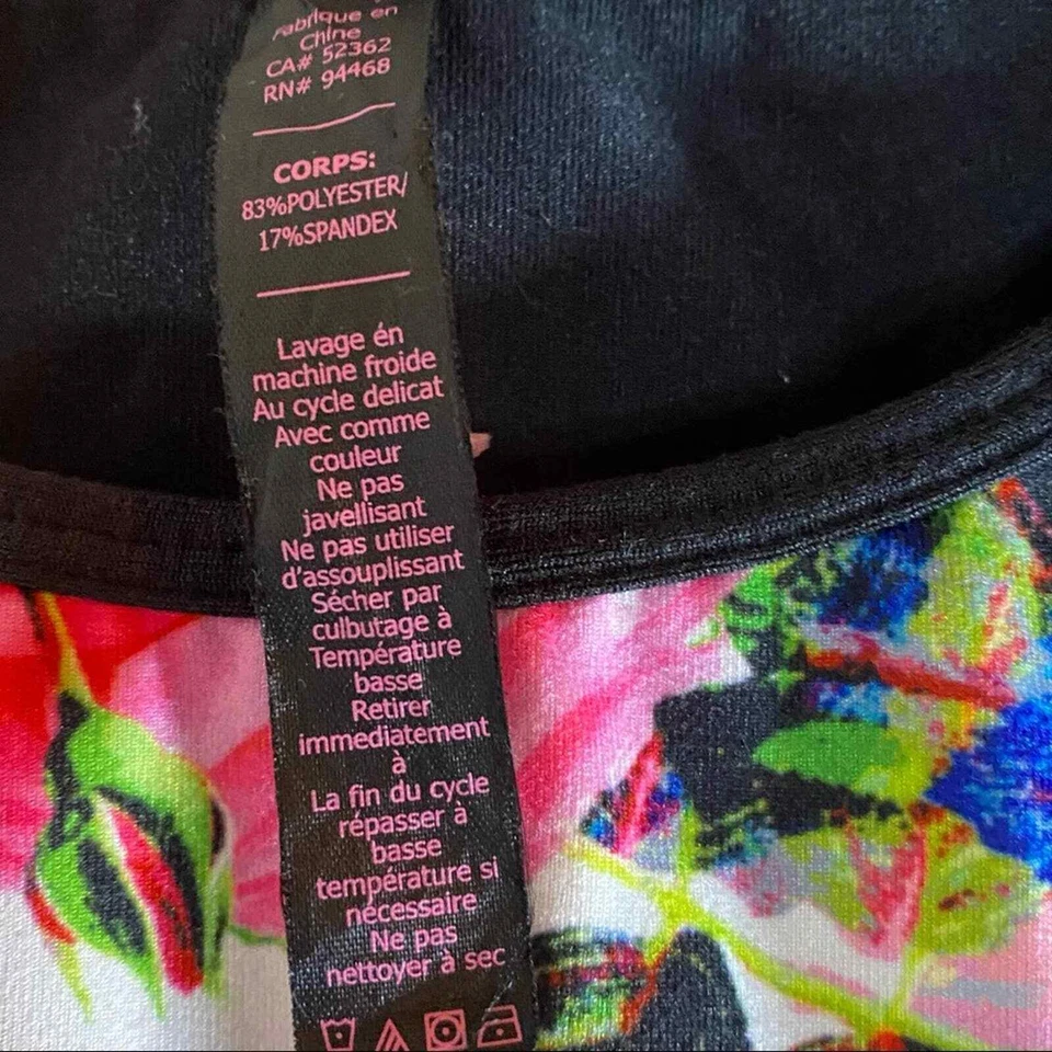 Betsey Johnson Performance Floral Sports Bra Sz:S - Image 4 of 4