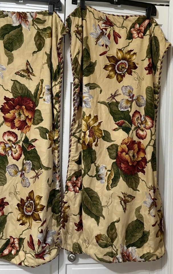 2 fundas de almohada Waverly King resortes de laurel brocado floral mariposa Foto 3 de 4